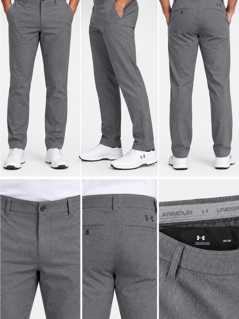 Under Armour Men’s Charcoal Flat Front Performance Shorts